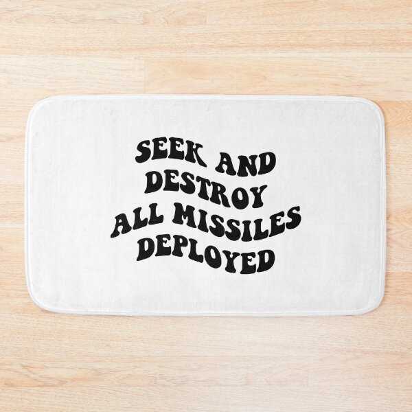 Item preview, seek and destroy all missiles deployed black designed and sold by everything4eva.