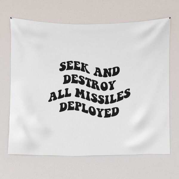 Item preview, seek and destroy all missiles deployed black designed and sold by everything4eva.