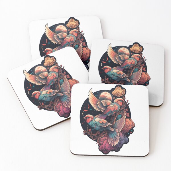 Item preview, Night sky love birds designed and sold by MANGA Crusade.