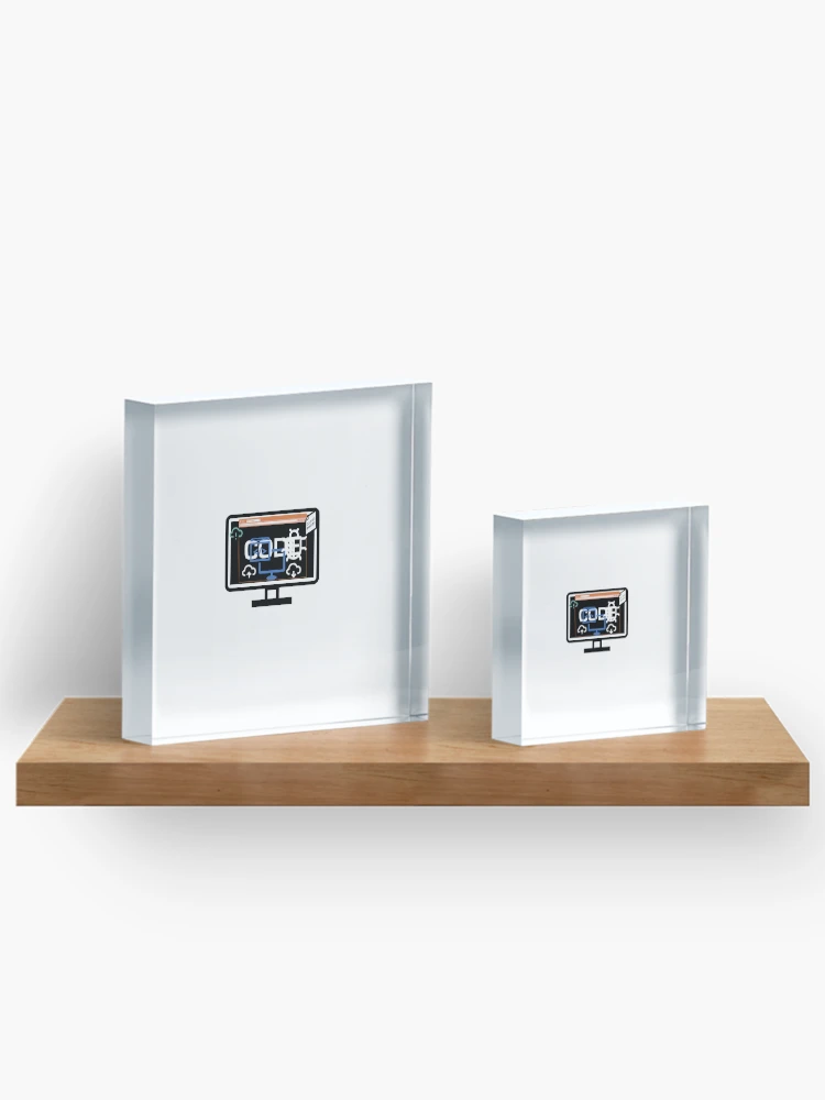 Thumbnail 3 of 5, Acrylic Block, Coding site designed and sold by DevHackerPython.