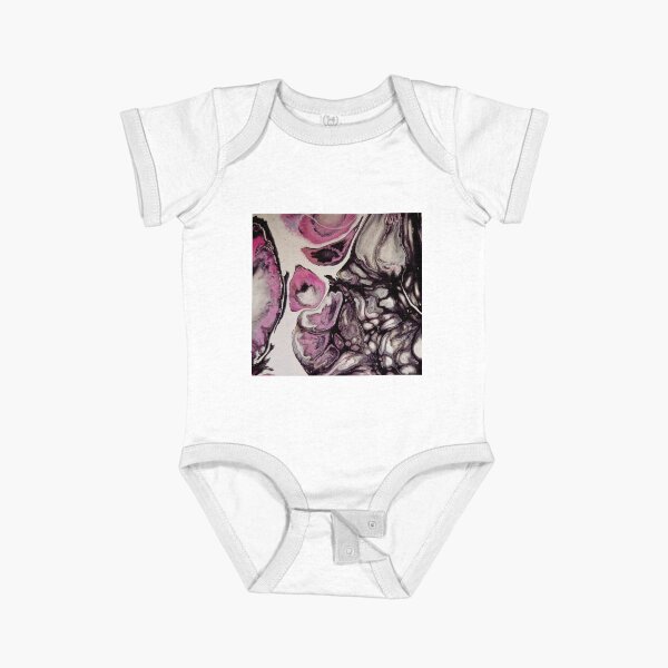Purple planet, acrylic on canvas Short Sleeve Baby One-Piece