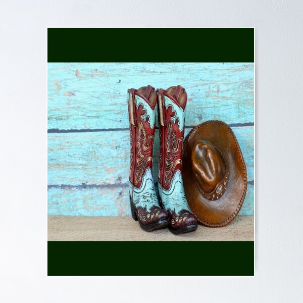 2021 Fancy Red Cowboy Boots Calendar Poster