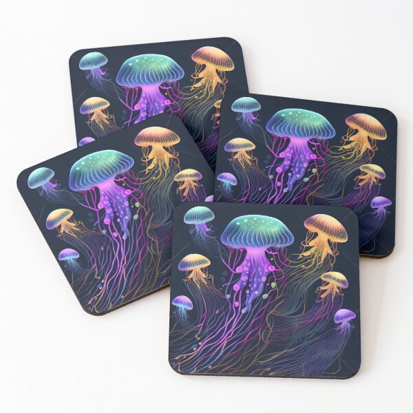 Item preview, Mystical Ocean: A Glowing, Luminescent Jellyfish Multicolor Design designed and sold by UltraGraphics.
