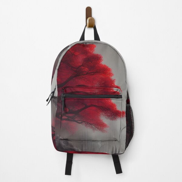 Item preview, Red tree in city generated by artificial intelligence designed and sold by megadrina.