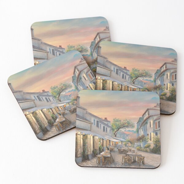 Item preview, Warm Cafe in a Small French Village designed and sold by FreeSpirit-Shop.