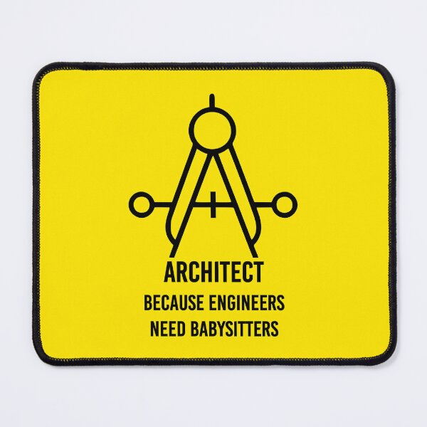 Item preview, Architect because engineers need babysitters No1 black designed and sold by angelisart.