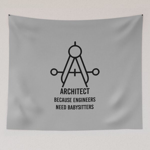 Item preview, Architect because engineers need babysitters No1 black designed and sold by angelisart.
