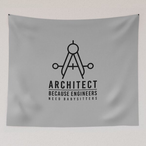 Item preview, Architect because engineers need babysitters No2 black designed and sold by angelisart.