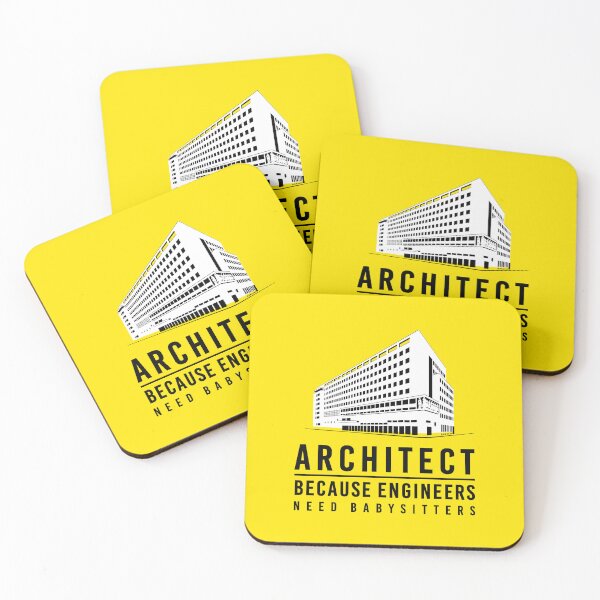 Item preview, Architect because engineers need babysitters No4 black designed and sold by angelisart.