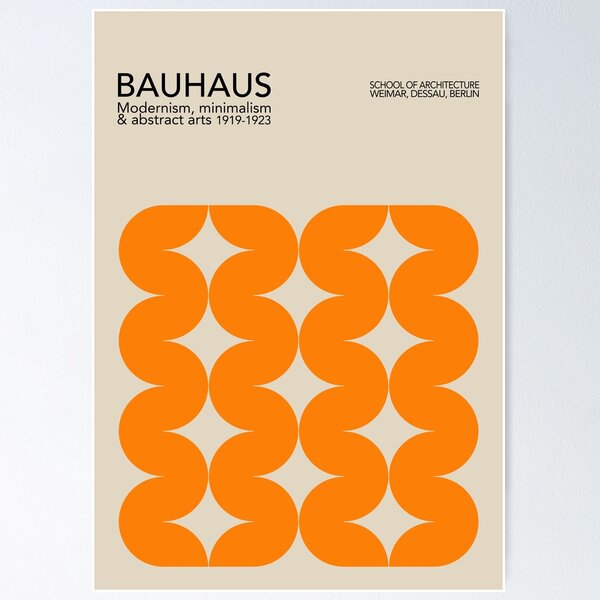Artikel-Vorschau von Orangefarbenes Bauhaus-Plakat, designt und verkauft von NicolJay.