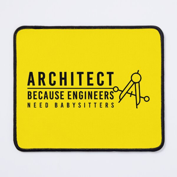 Item preview, Architect because engineers need babysitters No3 black designed and sold by angelisart.