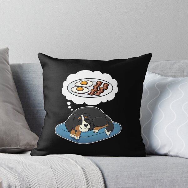 Artikelvorschau, Bernese Mountain Dog dreaming about Bacon and Eggs entworfen und verkauft von DoggieDelights.