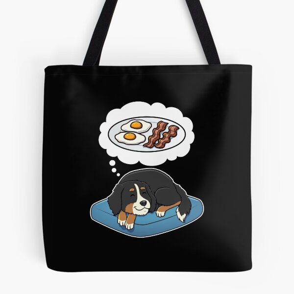 Artikelvorschau, Bernese Mountain Dog dreaming about Bacon and Eggs entworfen und verkauft von DoggieDelights.