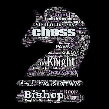 Chess Piece Knight - Word Cloud Essential T-Shirt for Sale by