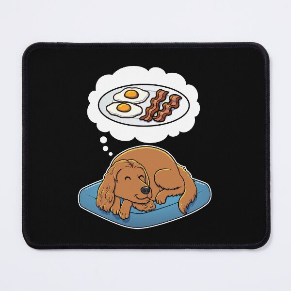 Item preview, English Cocker Spaniel dreaming about Bacon and Eggs designed and sold by DoggieDelights.