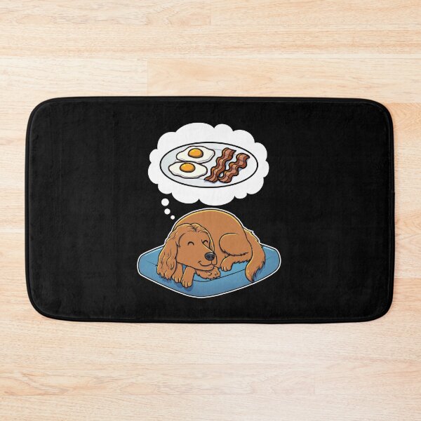 Item preview, English Cocker Spaniel dreaming about Bacon and Eggs designed and sold by DoggieDelights.