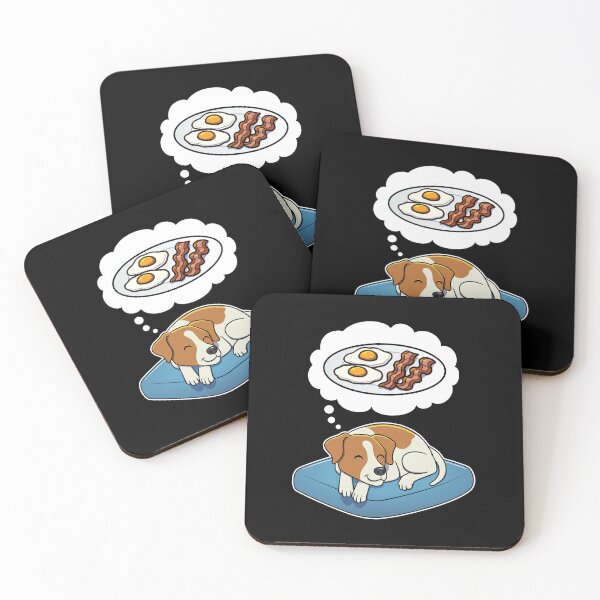 Item preview, Jack Russell Terrier dreaming about Bacon and Eggs designed and sold by DoggieDelights.