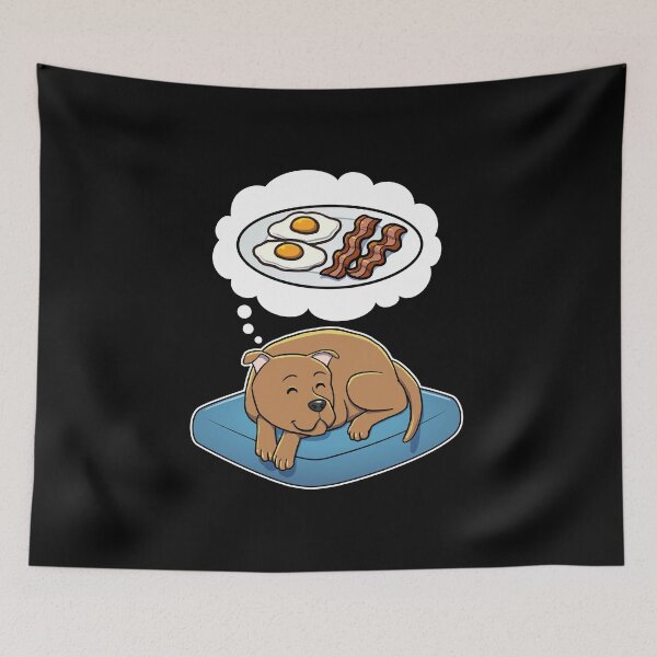 Artikelvorschau, Staffordshire Bull Terrier dreaming about Bacon and Eggs entworfen und verkauft von DoggieDelights.