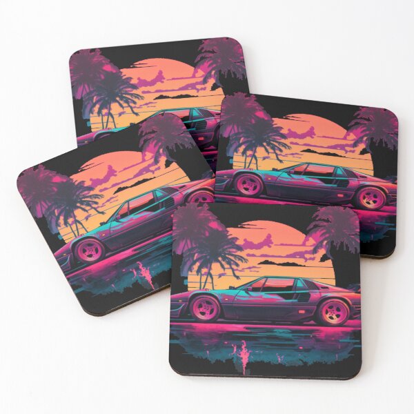 Item preview, Ferrari Miami Vice synthwave sunset designed and sold by SpaceCars.