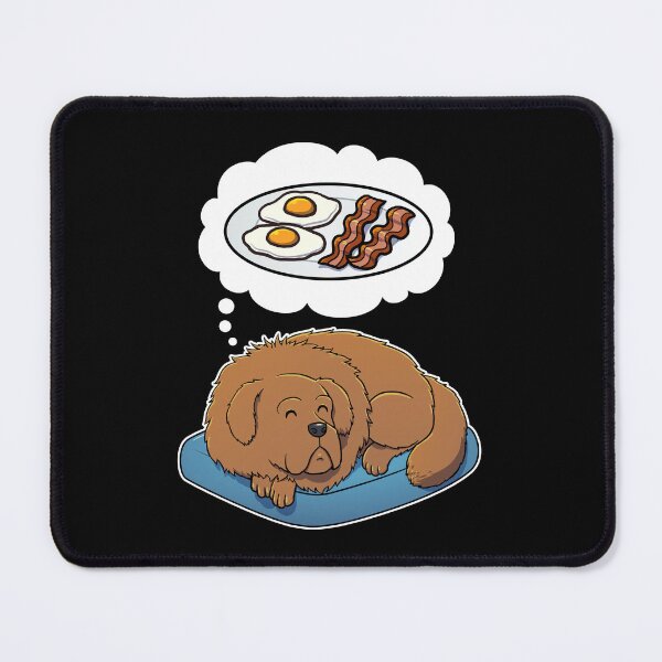 Item preview, Tibetan Mastiff dreaming about Bacon and Eggs designed and sold by DoggieDelights.