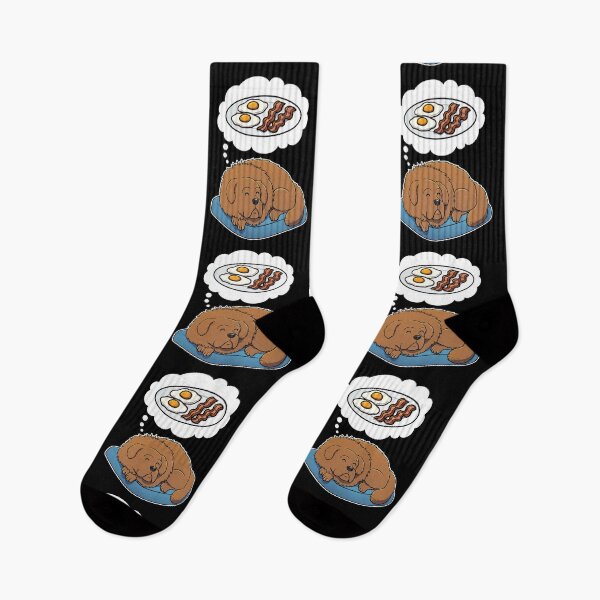 Item preview, Tibetan Mastiff dreaming about Bacon and Eggs designed and sold by DoggieDelights.