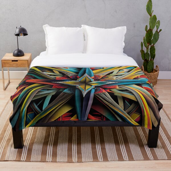 Aperçu de l'œuvre Graffiti Vibes : design multicolore brillant avec des formes angulaires créée et vendue par UltraGraphics.
