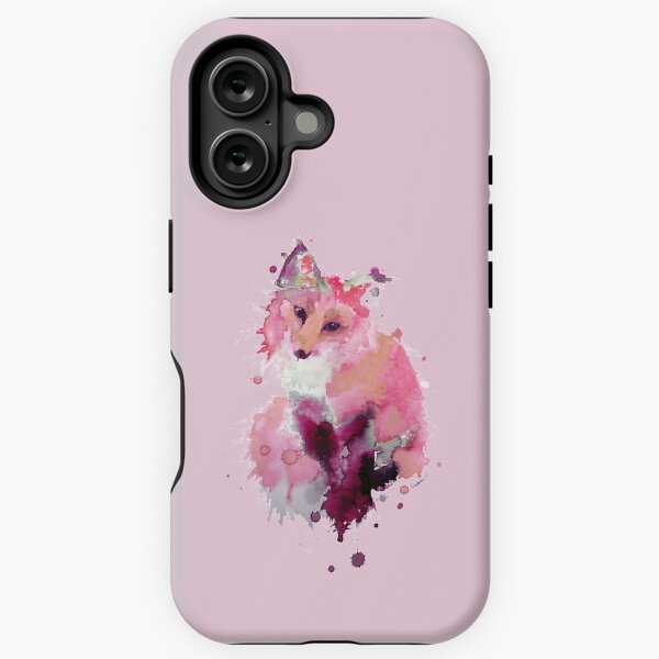 Item preview, Pastel Pink Watercolor Fox designed and sold by Carla Carter.