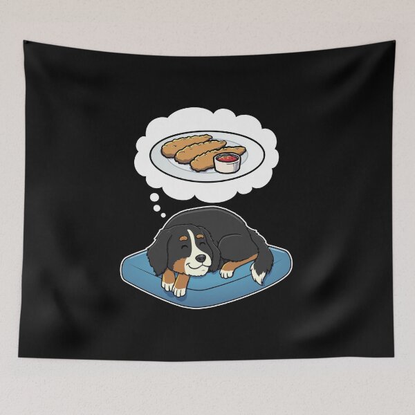 Artikelvorschau, Bernese Mountain Dog dreaming about Chicken Tenders entworfen und verkauft von DoggieDelights.