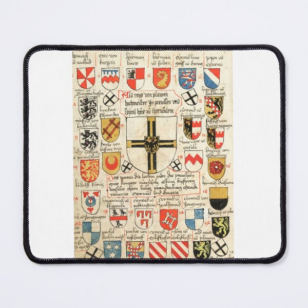 Item preview, Medieval book illumination Coat of arms of the Grand Masters of the Teutonic Order designed and sold by MDMDO.