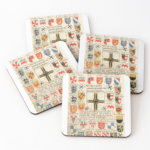 Item preview, Medieval book illumination Coat of arms of the Grand Masters of the Teutonic Order designed and sold by MDMDO.
