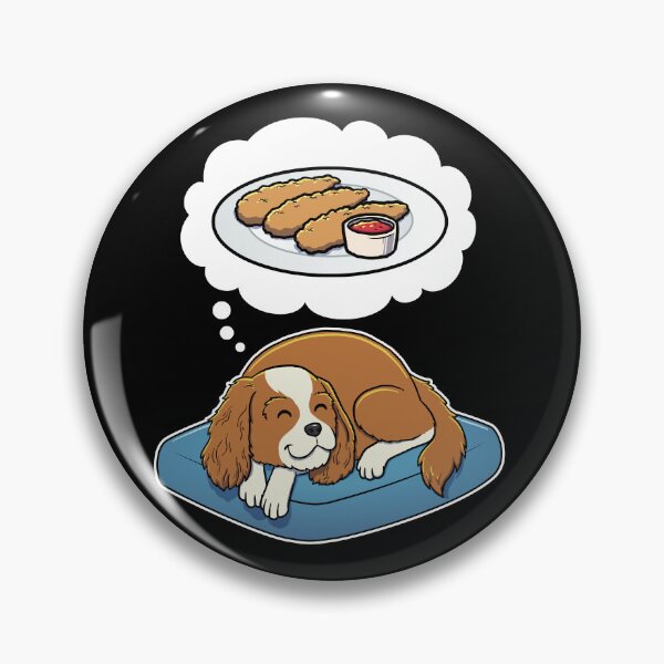 Item preview, Cavalier King Charles Spaniel dreaming about Chicken Tenders designed and sold by DoggieDelights.