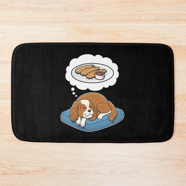 Item preview, Cavalier King Charles Spaniel dreaming about Chicken Tenders designed and sold by DoggieDelights.