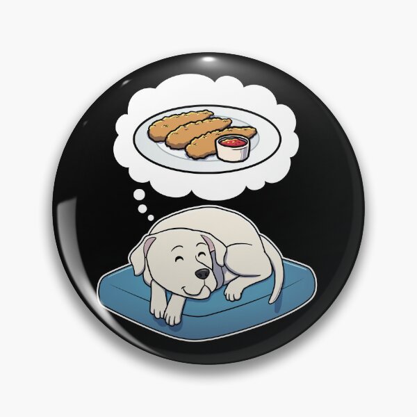 Aperçu de l'œuvre Dogo Argentino dreaming about Chicken Tenders créée et vendue par DoggieDelights.