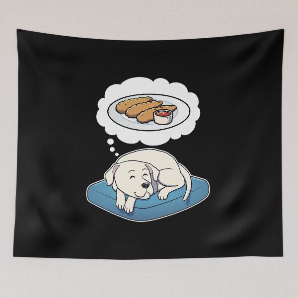 Item preview, Dogo Argentino dreaming about Chicken Tenders designed and sold by DoggieDelights.