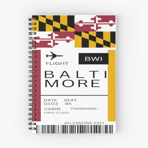 Item preview, Baltimore boarding pass template flight destination ticket designed and sold by YusraAiman.