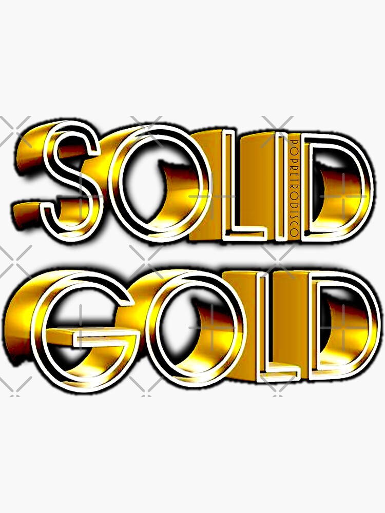 "Solid Gold 1980s TV show Pop Music Designed by PopRetroDisco" Sticker