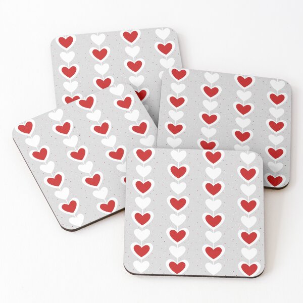 Item preview, Red and White Hearts Pattern  designed and sold by PurplleArtz .