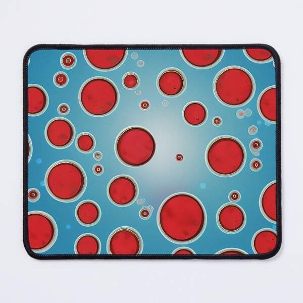 Item preview, Blue Background Red Bubble Pattern Gifts Ideas designed and sold by ellenlafleche.