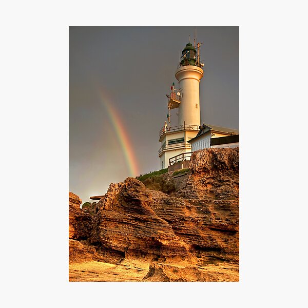 Item preview, A Rainbow Beside Point Lonsdale Lighthouse, Victoria designed and sold by ChristineJayne.
