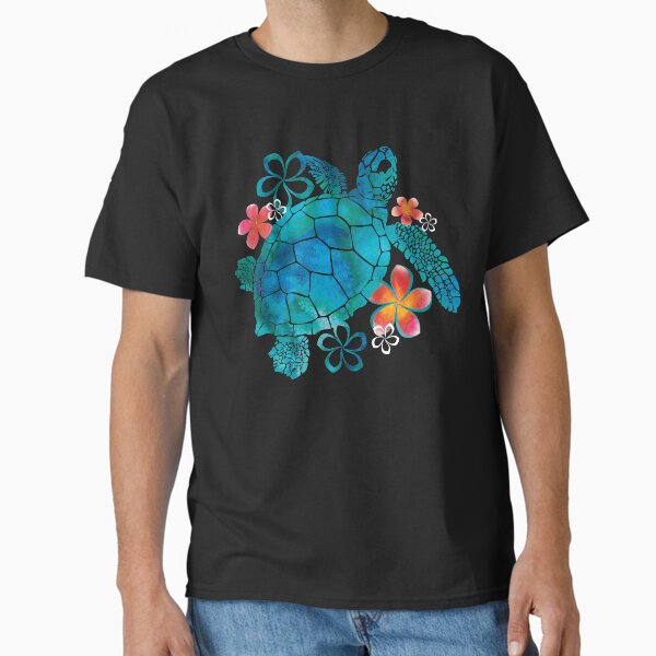 Aperçu de l'œuvre Tortue de mer avec des fleurs créée et vendue par kreinholds.