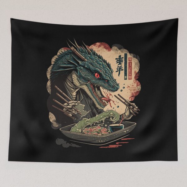 Item preview, Hungry Sushi Dragon designed and sold by Bondoboxy.