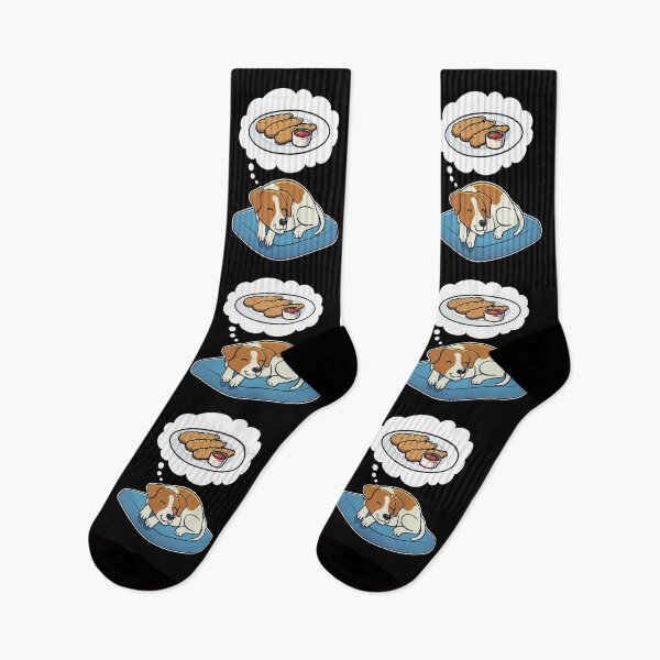 Item preview, Jack Russell Terrier dreaming about Chicken Tenders designed and sold by DoggieDelights.