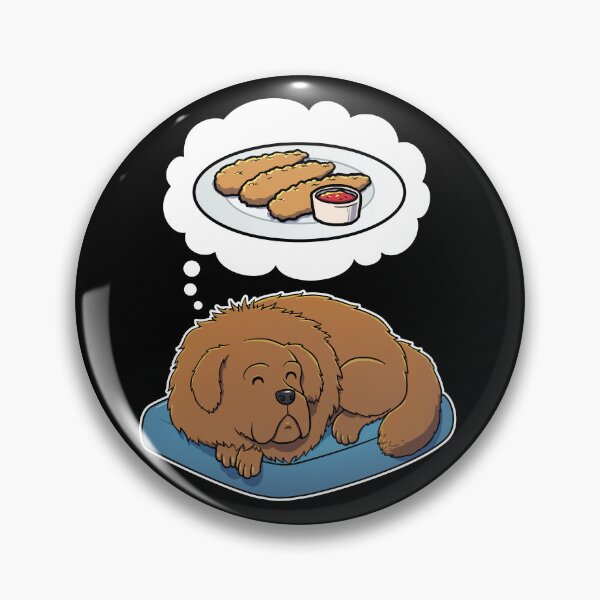 Item preview, Tibetan Mastiff dreaming about Chicken Tenders designed and sold by DoggieDelights.