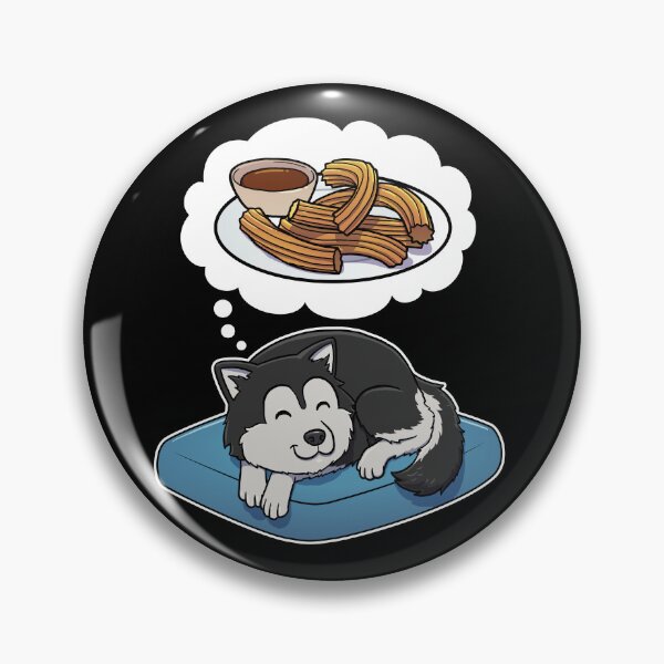 Aperçu de l'œuvre Alaskan Malamute dreaming about Churros créée et vendue par DoggieDelights.