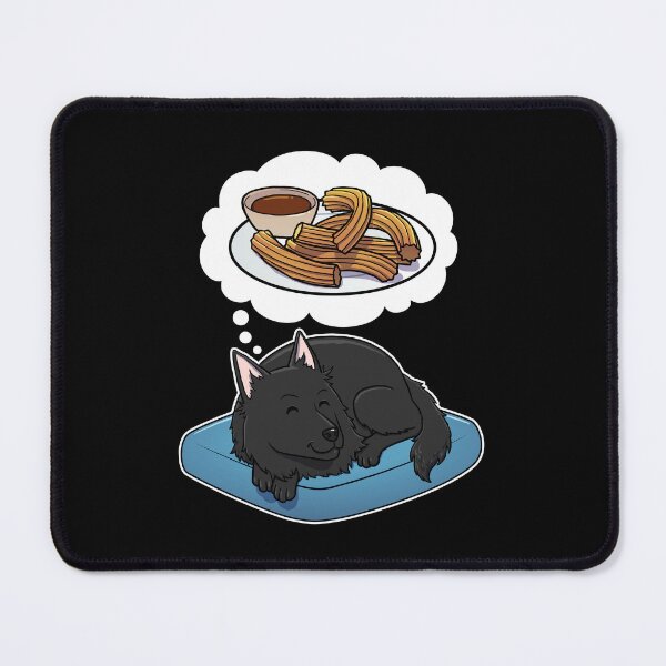 Item preview, Belgian Sheepdog dreaming about Churros designed and sold by DoggieDelights.