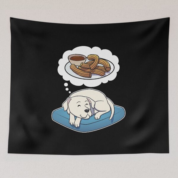 Item preview, Dogo Argentino dreaming about Churros designed and sold by DoggieDelights.