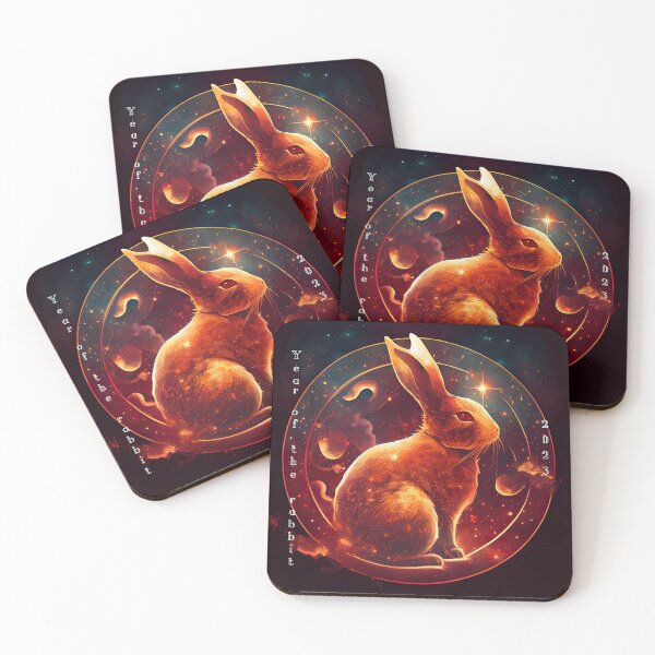 Item preview, Year of the Rabbit 2023 glowing red galaxy designed and sold by art8085.