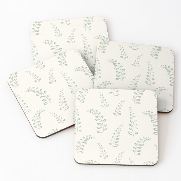 Item preview, Green Leaf Line Art Pattern designed and sold by CreativeDraws42.