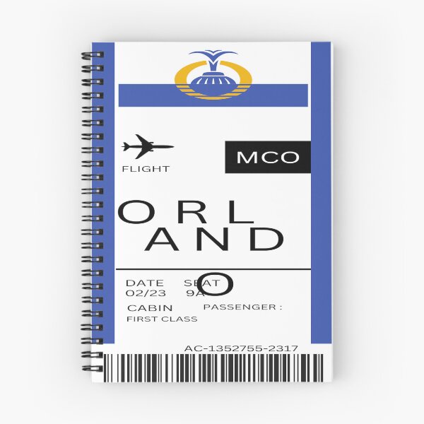 Item preview, Orlando boarding pass template flight destination ticket designed and sold by YusraAiman.