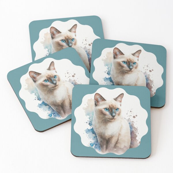 Item preview, Siamese cat designed and sold by FedoraDesign.